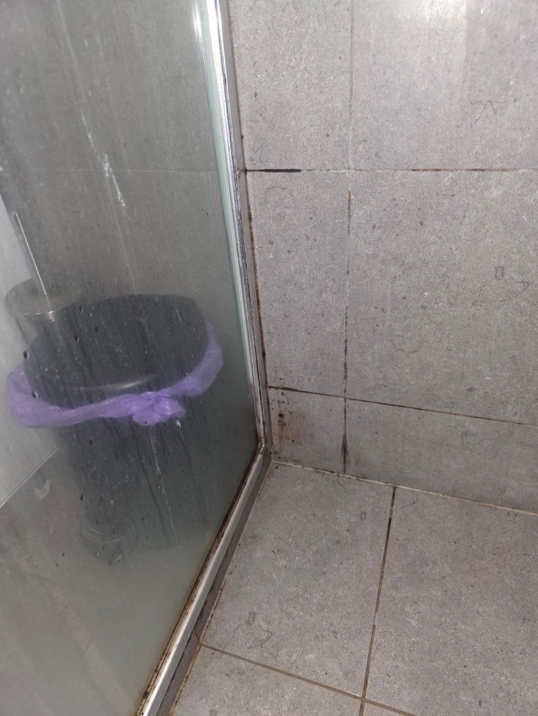 Tiles and grout, before